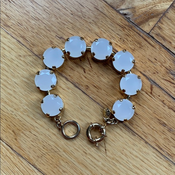 J. Crew gold & white beveled jewel clasp bracelet - Picture 7 of 13